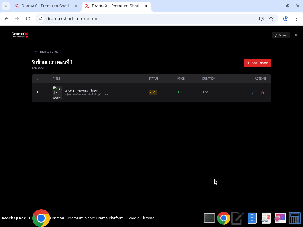 Episode Created Success
